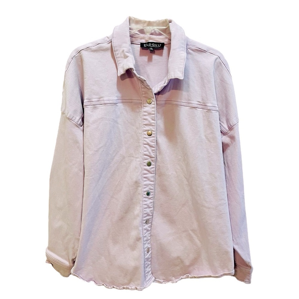 Eloquii Light Purple Jean Jacket Size 20